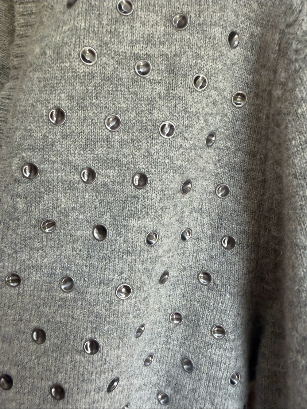 Daniele Fiesoli Italy Studded Merino Cashmere Cardigan XS - Picture 8 of 16